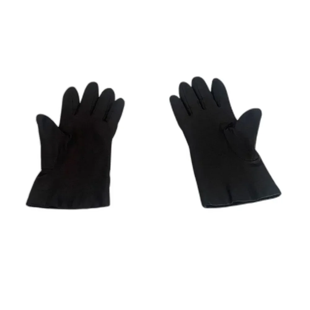 VTG Fownes Brothers Women's Leather Gloves Black RN 175451 Size M Preowned